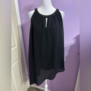 Lane Bryant Beaded Flowy Side-Low Blouse